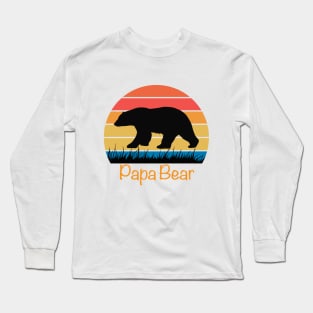 Papa Bear Dad Shirt Mens Shirt, New Dad Long Sleeve T-Shirt